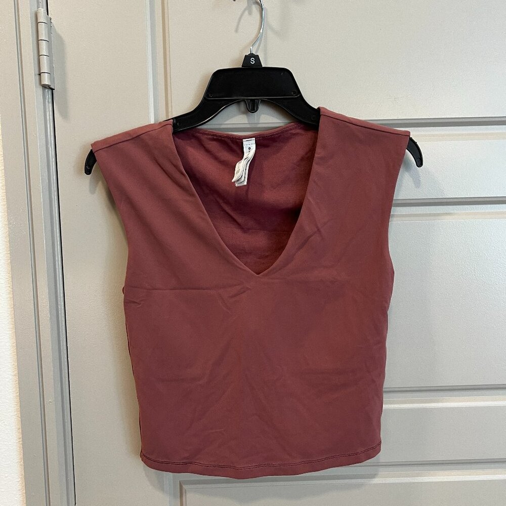 transcend crop top, tawny rose
